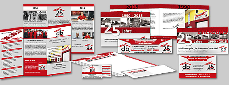 Corporatedesign von de baumann Gebäudebetreuung GmbH